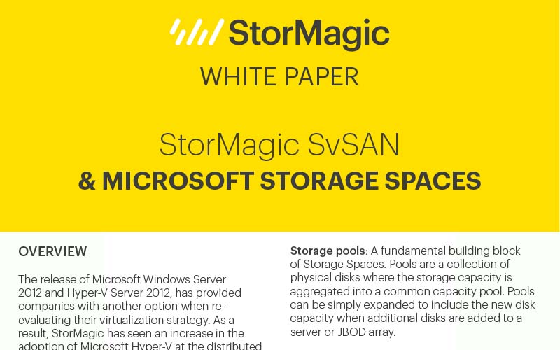 SvSAN & Microsoft Storage Spaces