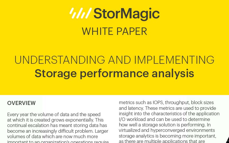 Understanding & Implementing Storage Performance Analysis