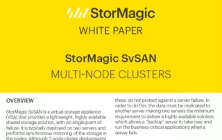 StorMagic SvSAN Multi-Node Clusters