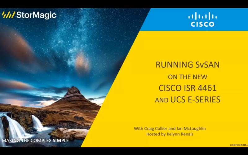 Running SvSAN on the new Cisco ISR 4461 and UCS E-Series