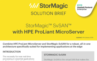 StorMagic SvSAN with HPE ProLiant MicroServer Solution Brief