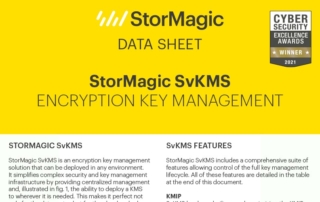 StorMagic SvKMS Data Sheet