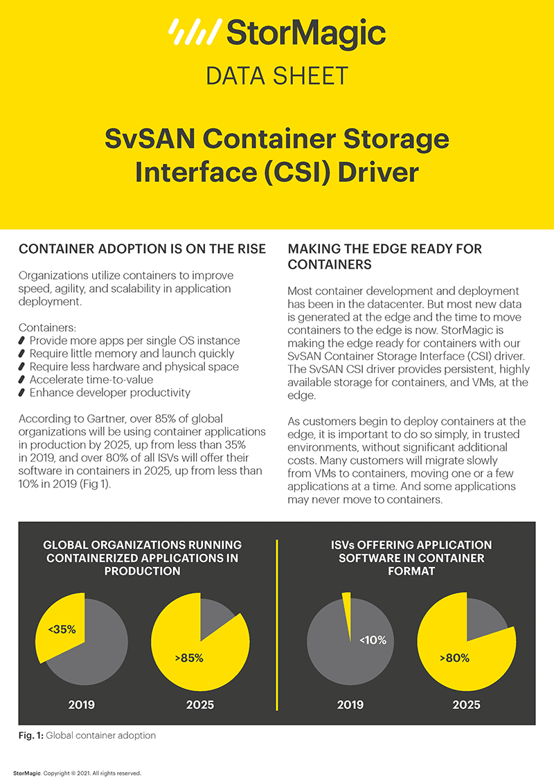 StorMagic-SvSAN-CSI-Data-Sheet_Page_1 StorMagic SvSAN CSI Data Sheet Page 1