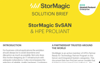 StorMagic SvSAN & HPE ProLiant Solution Brief