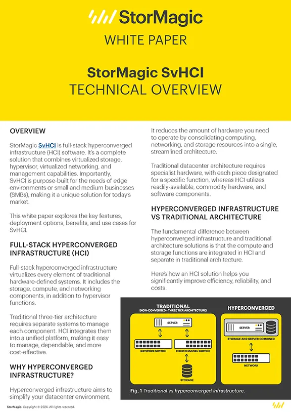 StorMagic SvHCI Technical Overview