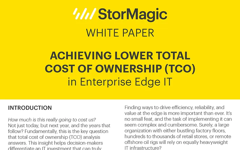 Achieving Lower Total Cost of Ownership (TCO) in Enterprise Edge IT