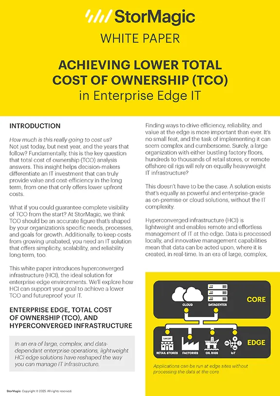 Achieving Lower Total Cost of Ownership (TCO) in Enterprise Edge IT