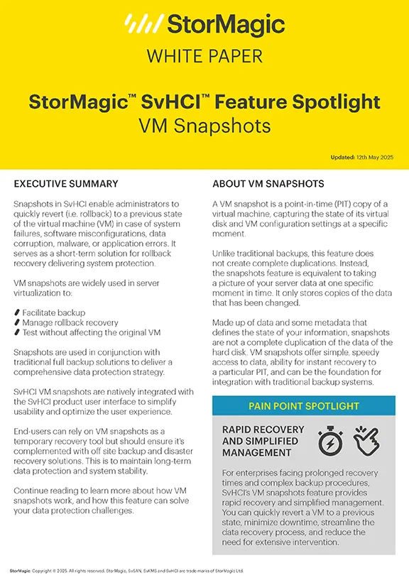 VM Snapshots White Paper